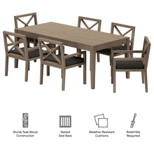 Load image into Gallery viewer, Northlake 7-Piece Outdoor Patio Teak Wood Dining Set by Modway