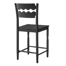 Load image into Gallery viewer, Jax Oak Wood Counter Stool With Wavy Razor Back by Modway