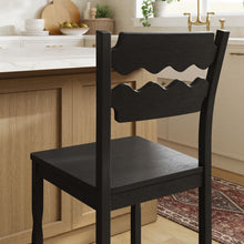 Load image into Gallery viewer, Jax Oak Wood Counter Stool With Wavy Razor Back by Modway