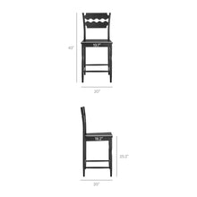 Load image into Gallery viewer, Jax Oak Wood Counter Stool With Wavy Razor Back by Modway