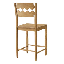 Load image into Gallery viewer, Jax Oak Wood Counter Stool With Wavy Razor Back by Modway