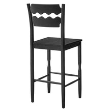Load image into Gallery viewer, Jax Oak Wood Bar Stool With Wavy Razor Back by Modway
