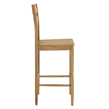 Load image into Gallery viewer, Jax Oak Wood Bar Stool With Wavy Razor Back by Modway