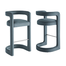 Load image into Gallery viewer, Winslow Performance Velvet Bar Stool Set of 2 by Modway