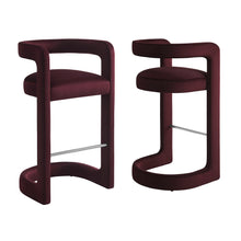 Load image into Gallery viewer, Winslow Performance Velvet Bar Stool Set of 2 by Modway