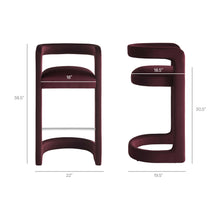 Load image into Gallery viewer, Winslow Performance Velvet Bar Stool Set of 2 by Modway