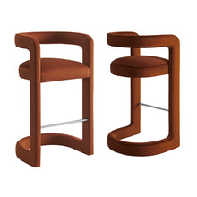 Load image into Gallery viewer, Winslow Performance Velvet Bar Stool Set of 2 by Modway