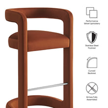 Load image into Gallery viewer, Winslow Performance Velvet Bar Stool Set of 2 by Modway