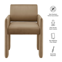 Load image into Gallery viewer, Daven Stain-Resistant Performance Velvet Dining Armchair by Modway