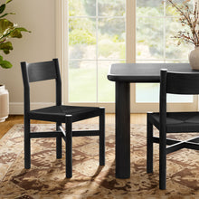 Load image into Gallery viewer, Alvia Oak Wood Dining Side Chair With Woven Seat by Modway