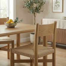 Load image into Gallery viewer, Alvia Oak Wood Dining Side Chair With Woven Seat by Modway