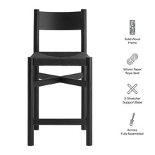 Load image into Gallery viewer, Alvia Oak Wood Counter Stools With Woven Seats Set of 2 by Modway