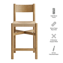Load image into Gallery viewer, Alvia Oak Wood Counter Stools With Woven Seats Set of 2 by Modway