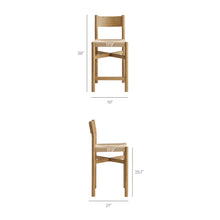 Load image into Gallery viewer, Alvia Oak Wood Counter Stools With Woven Seats Set of 2 by Modway