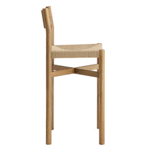 Load image into Gallery viewer, Alvia Oak Wood Bar Stools With Woven Seats Set of 2 by Modway