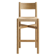Load image into Gallery viewer, Alvia Oak Wood Bar Stools With Woven Seats Set of 2 by Modway