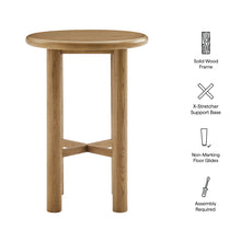 Load image into Gallery viewer, Alvia Round 30" Oak Wood Bar Table by Modway