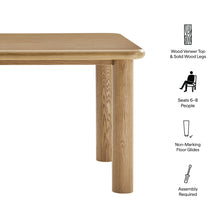 Load image into Gallery viewer, Alvia 72" Rectangular Oak Wood Dining Table by Modway