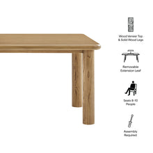 Load image into Gallery viewer, Alvia 86"-105" Extendable Rectangular Oak Wood Dining Table by Modway