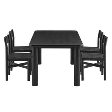 Load image into Gallery viewer, Alvia 5-Piece Oak Wood Dining Table and Chairs Set by Modway