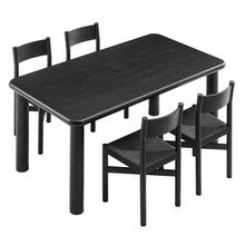 Load image into Gallery viewer, Alvia 5-Piece Oak Wood Dining Table and Chairs Set by Modway