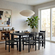 Load image into Gallery viewer, Alvia 7-Piece Oak Wood Dining Table and Chairs Set by Modway