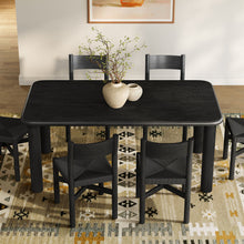 Load image into Gallery viewer, Alvia 7-Piece Oak Wood Dining Table and Chairs Set by Modway