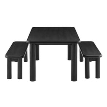 Load image into Gallery viewer, Alvia 3-Piece Oak Wood Dining Table and Benches Set by Modway