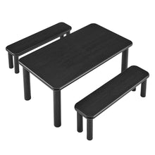 Load image into Gallery viewer, Alvia 3-Piece Oak Wood Dining Table and Benches Set by Modway