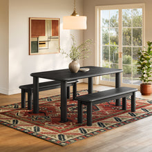 Load image into Gallery viewer, Alvia 3-Piece Oak Wood Dining Table and Benches Set by Modway