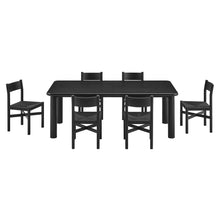 Load image into Gallery viewer, Alvia 7-Piece Oak Wood Extendable Dining Table and Chairs Set by Modway