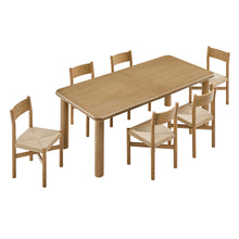 Load image into Gallery viewer, Alvia 7-Piece Oak Wood Extendable Dining Table and Chairs Set by Modway