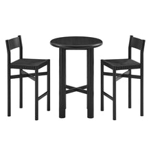 Load image into Gallery viewer, Alvia 3-Piece Round Oak Wood Bar Table With Bar Stools Set by Modway