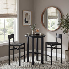 Load image into Gallery viewer, Alvia 3-Piece Round Oak Wood Bar Table With Bar Stools Set by Modway
