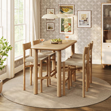 Load image into Gallery viewer, Alvia 5-Piece Rectangular Oak Wood Bar Table With Bar Stools Set by Modway