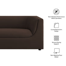 Load image into Gallery viewer, Hilda 86" Curved Back Performance Velvet Sofa by Modway