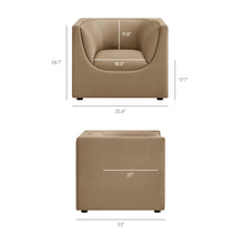 Load image into Gallery viewer, Hilda Curved Back Performance Velvet Armchair by Modway