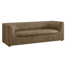 Load image into Gallery viewer, Hilda 86" Curved Back Vegan Leather Sofa by Modway