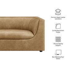 Load image into Gallery viewer, Hilda 86" Curved Back Vegan Leather Sofa by Modway