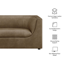 Load image into Gallery viewer, Hilda 67" Curved Back Vegan Leather Loveseat by Modway