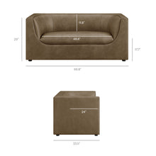 Load image into Gallery viewer, Hilda 67" Curved Back Vegan Leather Loveseat by Modway