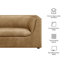Load image into Gallery viewer, Hilda 67" Curved Back Vegan Leather Loveseat by Modway