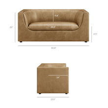 Load image into Gallery viewer, Hilda 67" Curved Back Vegan Leather Loveseat by Modway