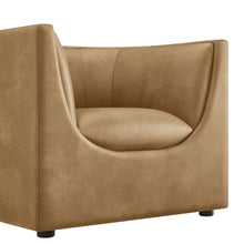 Load image into Gallery viewer, Hilda Curved Back Vegan Leather Armchair by Modway