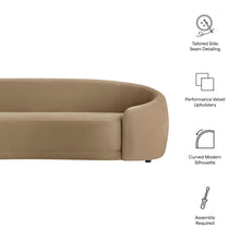 Load image into Gallery viewer, Contessa Curved Performance Velvet Sofa by Modway