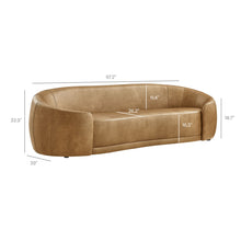Load image into Gallery viewer, Contessa Curved Vegan Leather Sofa by Modway