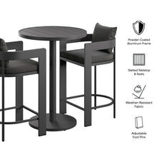 Load image into Gallery viewer, Tahoe 3-Piece Outdoor Patio Aluminum Bar Set by Modway