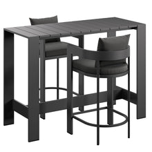 Load image into Gallery viewer, Tahoe 3-Piece Outdoor Patio Aluminum Bar Table Set by Modway