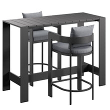Load image into Gallery viewer, Tahoe 3-Piece Outdoor Patio Aluminum Bar Table Set by Modway