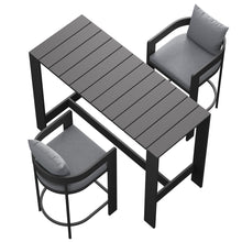 Load image into Gallery viewer, Tahoe 3-Piece Outdoor Patio Aluminum Bar Table Set by Modway